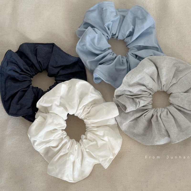 衬衫面料条纹大肠发圈牛仔蓝色高级感发绳头绳皮圈韩国ins博主发,饰品/流行首饰/时尚饰品新,发饰,淘宝优惠券,粉丝福利购,淘宝优惠卷