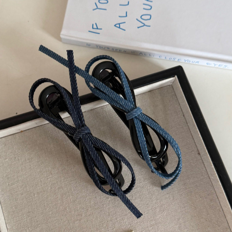 极简风蝴蝶结扭扭发夹女牛仔复古新款爆款盘发香蕉夹气质发饰品,饰品/流行首饰/时尚饰品新,发饰,淘宝优惠券,粉丝福利购,淘宝优惠卷