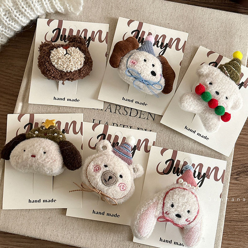 可爱卡通发夹小狗小熊儿童发夹蝴蝶结侧边发卡充绒公仔女孩发饰,饰品/流行首饰/时尚饰品新,发饰,淘宝优惠券,粉丝福利购,淘宝优惠卷