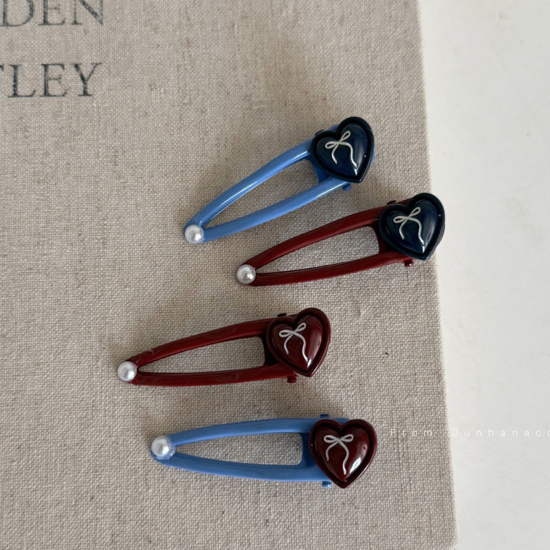 韩国简约红色蝴蝶结公主珍珠发夹女夏季新款爱心刘海侧边夹子,饰品/流行首饰/时尚饰品新,发饰,淘宝优惠券,粉丝福利购,淘宝优惠卷