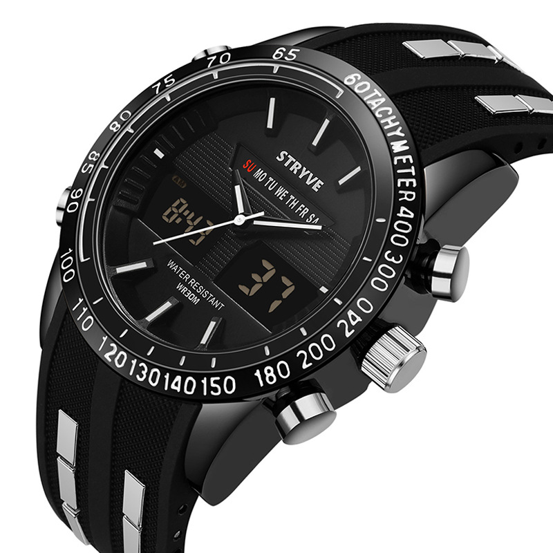STRYVE新款手表时尚运动多功能电子手表情侣流行男士防水腕表8005