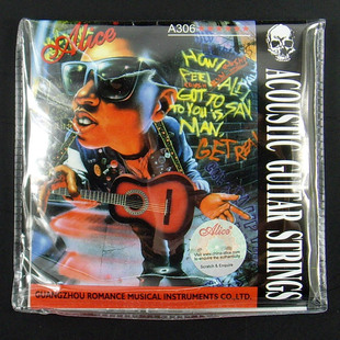 正品Alice爱丽丝A306银色民谣吉他弦011木吉他琴弦防锈耐用一套装