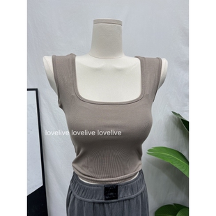 吊带背心女夏 前后两穿显瘦方领露背宽肩带遮副乳短款 店主自留