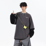 趋势 2026春装新款大码宽松假两件卫衣外套 JK106 P68控98,女装短外套,电商A031, 趋势 2026春装新款大码宽松假两件卫衣外套 JK106 P68控98,女装短外套,电商A031,