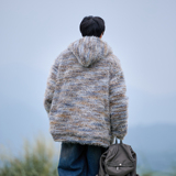 加倍保暖1300克毛绒内里油画渐变棉衣金属标HG11P138控198，男装棉衣，电商A031