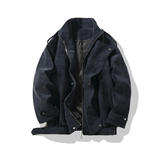 可二开2025秋装新款大码肩章宽松皮衣夹克外套JK131P98控158，男装皮衣，电商A031