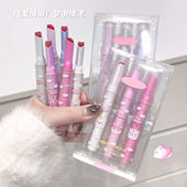 高颜值动物固体泥唇雾面哑光口红不沾杯丝绒掉色学生 三支装