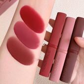 橄榄皮显白 磨砂壳雾面口红哑光丝绒唇泥学生素颜纯欲蓝调正红色