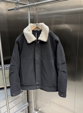白鸭绒 可拆毛领 冬季新款男士休闲棉服时尚百搭宽松翻领男装上衣