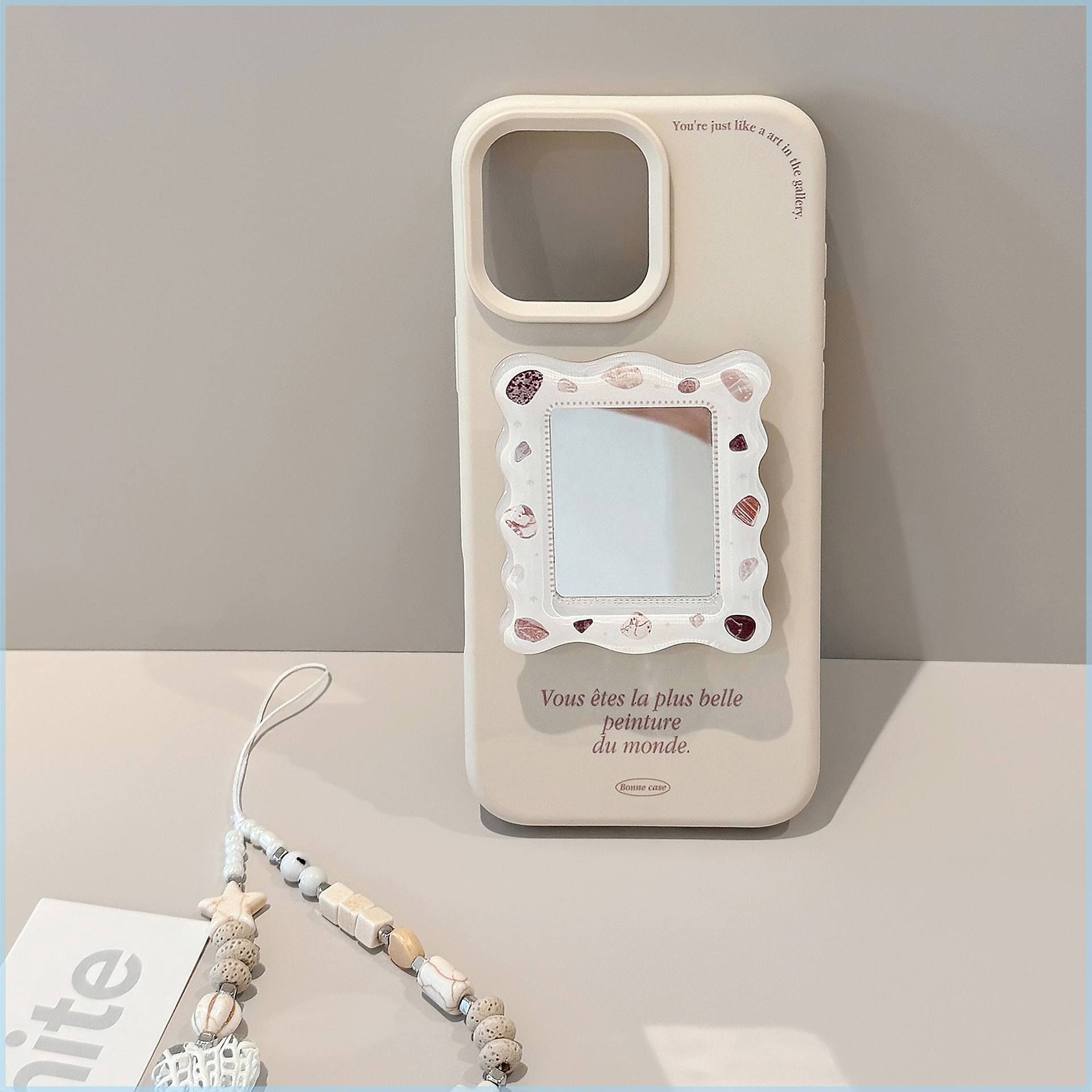 手机壳15promax贝壳镜面支架13