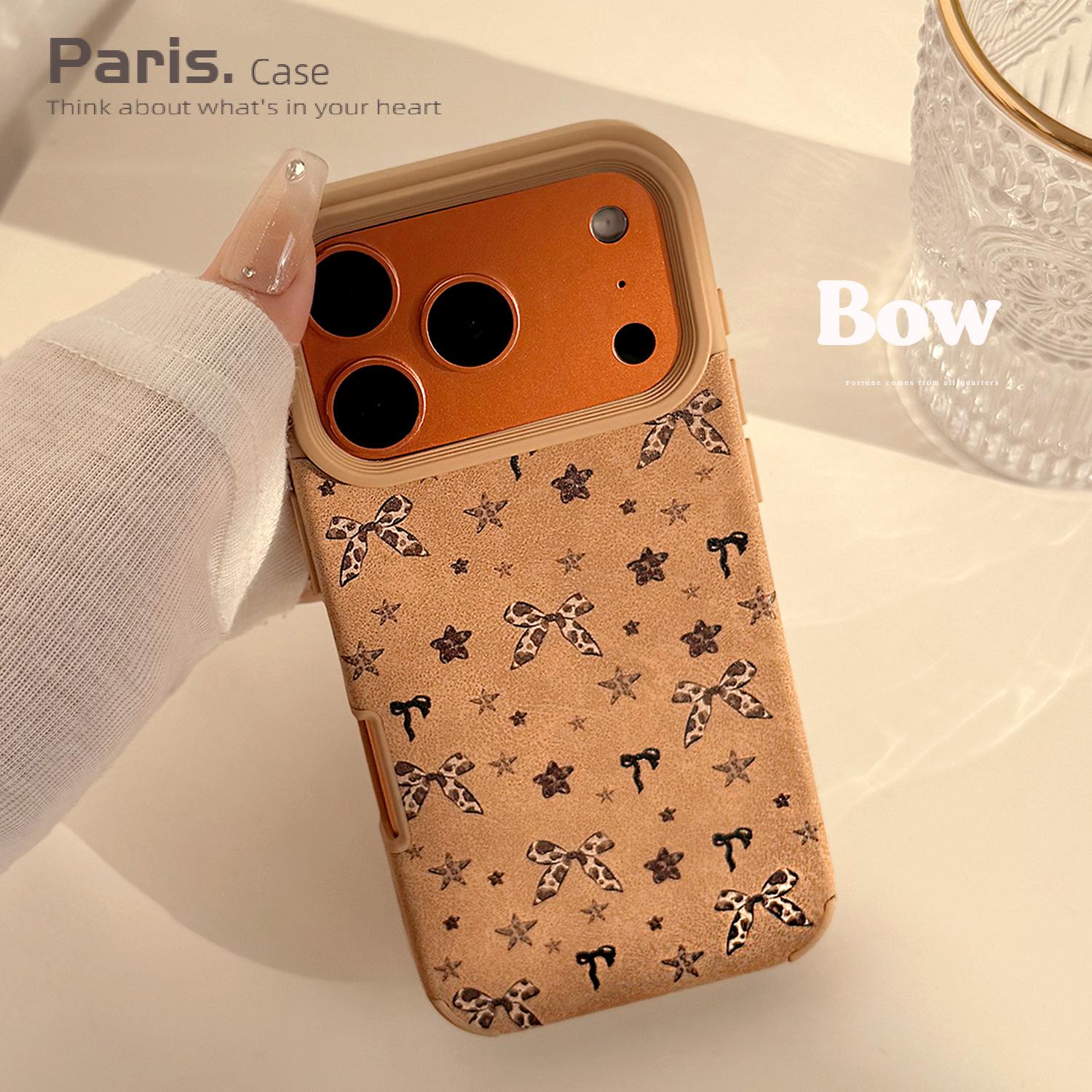 【Paris.Case】甜酷豹纹星星适用iphone17promax苹果手机壳16防摔