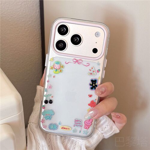ins闪粉彩星熊iPhone防摔手机壳