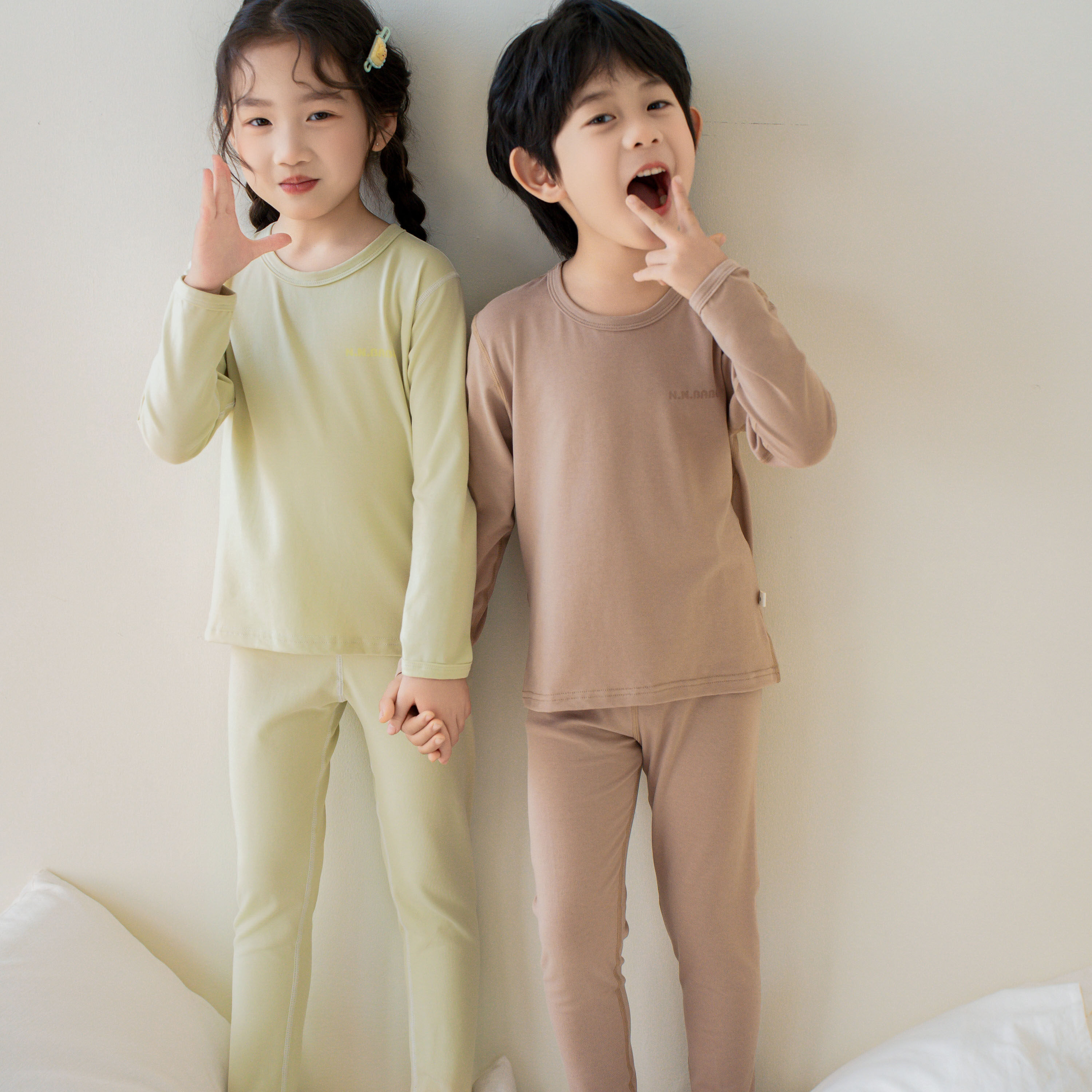儿童睡衣春秋薄款秋衣秋裤男童女童长袖内衣套装中大童家居服睡衣