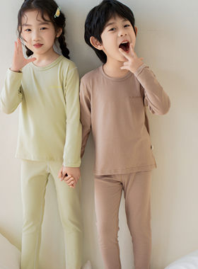 男女童春秋薄款长袖睡衣套装