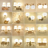 LED双头壁灯现代简约卧室床头灯创意客厅背景楼梯过道超亮墙壁灯