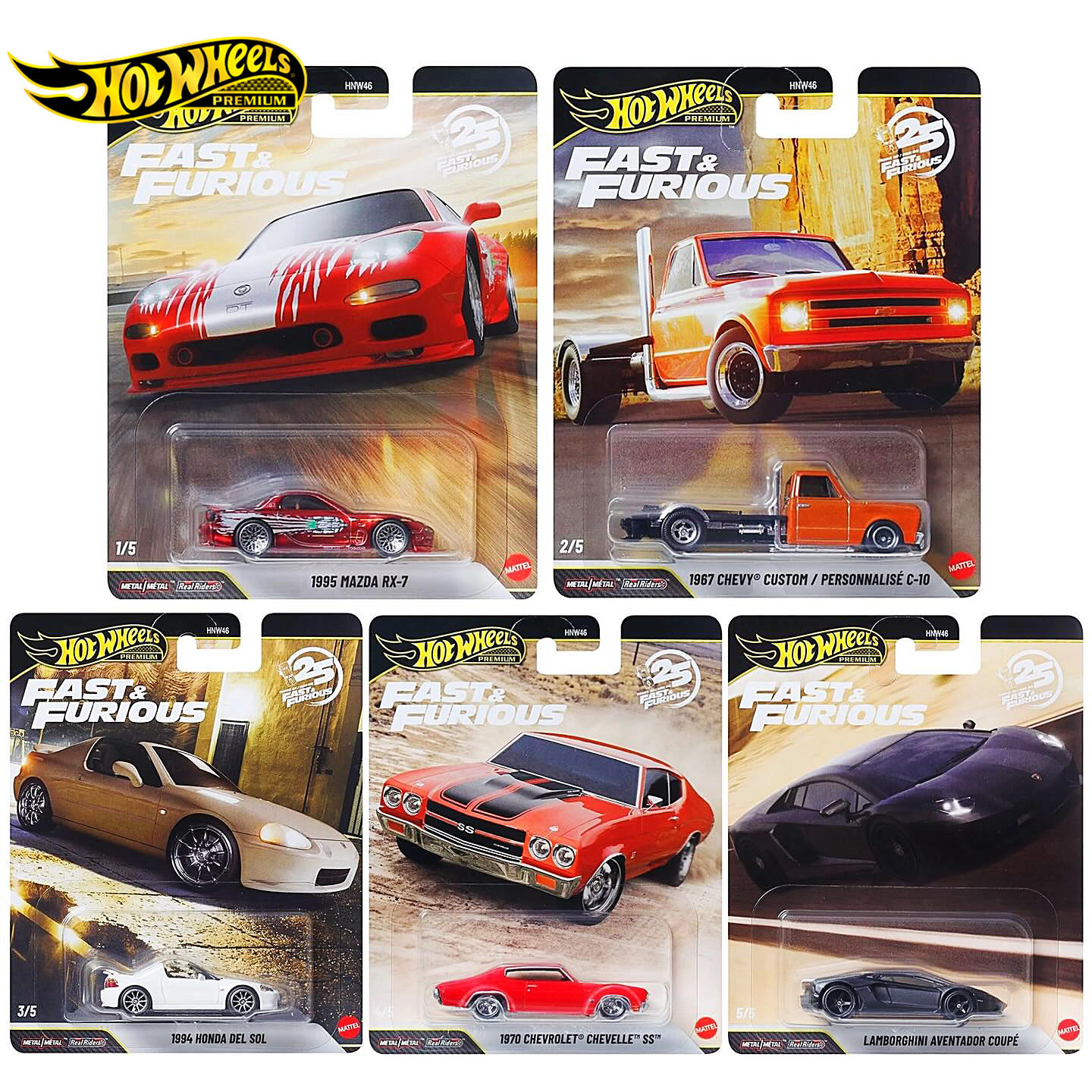thumbnail for Hot Wheels Alloy Car Model Fast and Furious Movie-Themed Collectible Car Model Set Mazda
