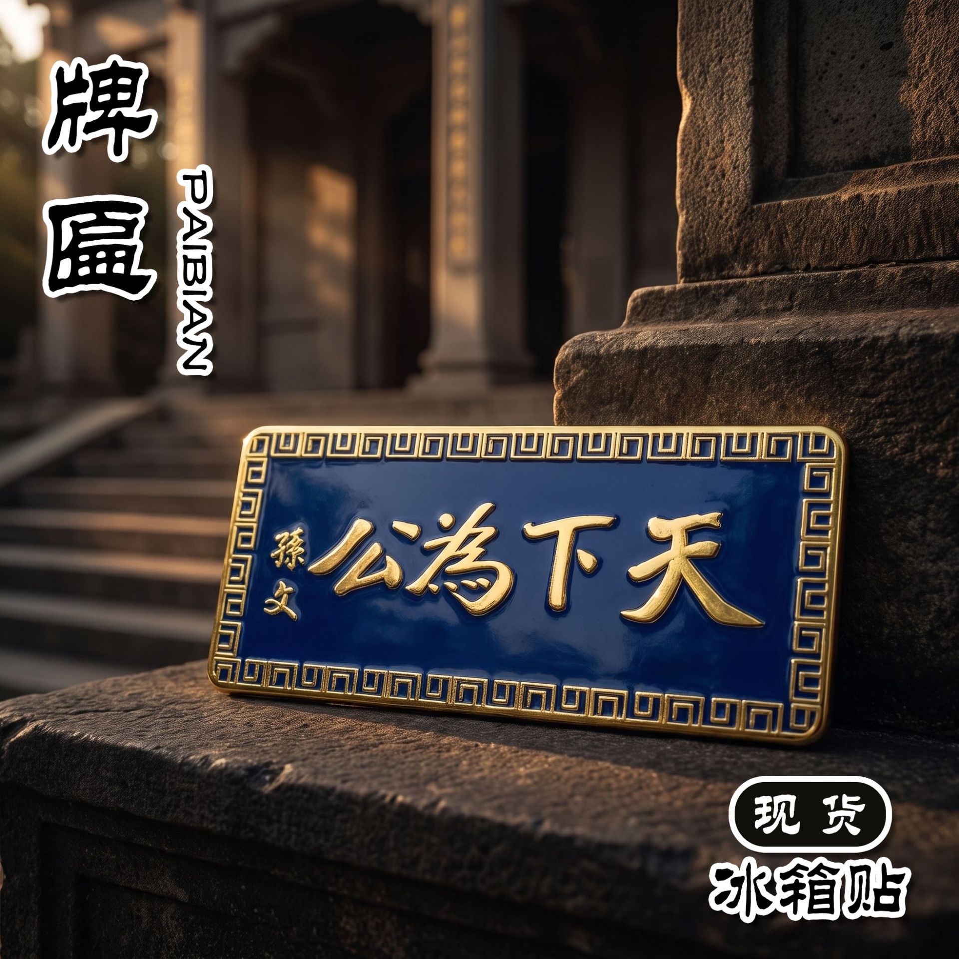 天下为公文创金属冰箱贴纪念