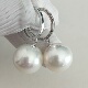 天然淡水气质925纯银珍珠耳圈爱迪生珍珠媲美澳白超大13