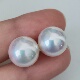 爱迪生珍珠耳钉强光天然淡水正圆媲美澳白基础款 14mm 耳钉13