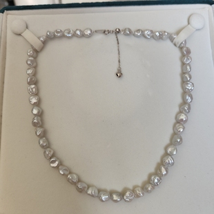 淡水碎银子巴洛克异形珍珠项链 平替 澳白keshi