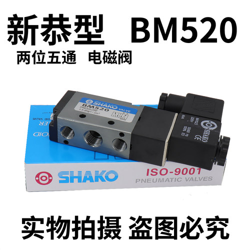 气动元件/新恭型/SHAKO/电磁阀BM520-02二位五通电磁阀4V210-08
