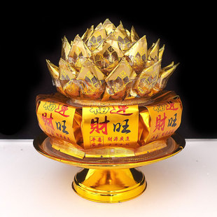 茶叶莲花大吉大利供佛糖塔潮汕闽南拜观音妈祖天公佛拜拜供品糖塔