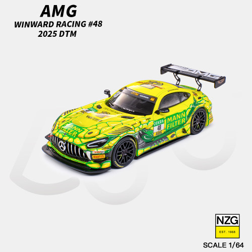 Kilo预售1/64奔驰AMG GT3 EVO DTM 48号赛车合金汽车模型收藏摆件