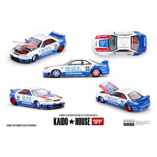 KaidoHouse213现货1:64日产GTR R33 改装JDM跑车合金汽车模型收藏