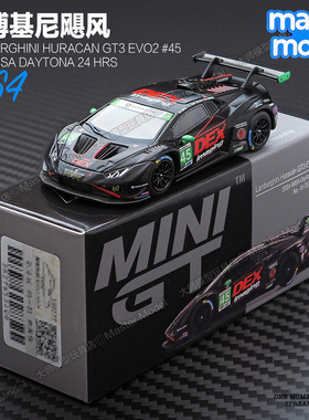 MINIGT现货1/64兰博基尼飓风GT3 EVO2戴通纳赛车超跑汽车模型1129