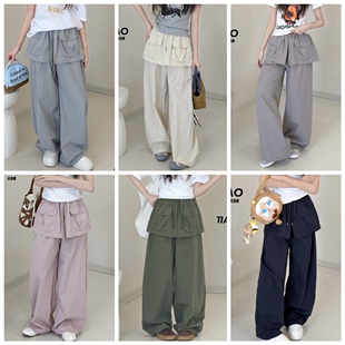 天依角2026春夏18050新款速干屁帘薄款工装裤中大女童中性亲子