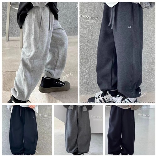 小智同学2025冬7123新款7136一体加绒DT收口卫裤中大童男女童大组