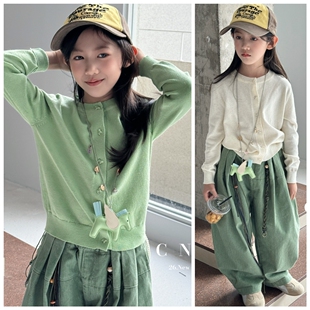 CNKL金童帝代2026春新款1136小香风开衫毛衣送配饰2215裤子女童