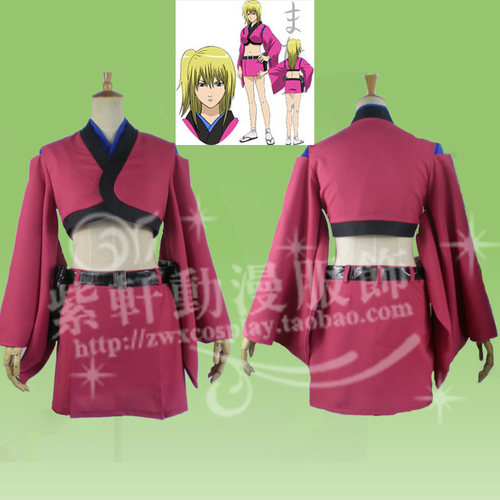 银魂和服紫瑄定制动漫裙子演出服