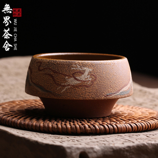 宜兴原矿紫砂主人杯敦煌石窟万佛茶杯品茗杯纯手工名家刘素素茶具