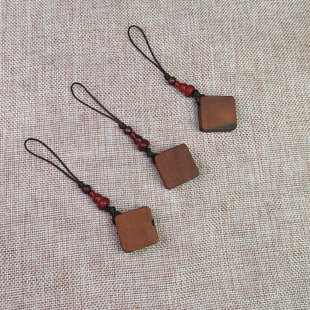 雷击枣木天圆地方朱砂刻字吊坠雷祖祈福宝宝挂件天然实木中式饰品