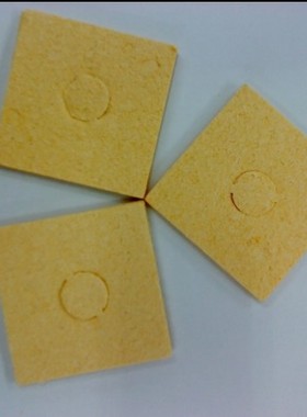 烙铁头清洁海绵 除烙铁氧化海绵 耐高温 黄色方形