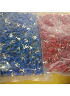 询价金峰SV2-5叉形预绝缘冷压接线端子线耳端头红色蓝色1000只/包