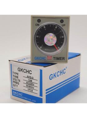 询价GKCHC继电器AH3-3时间继电器园8脚时间制时间继电器AC220V DC