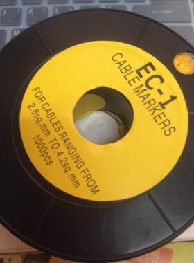 询价控制线码管EC-1线号码管 黄色出口型异型线标示字码管机箱电