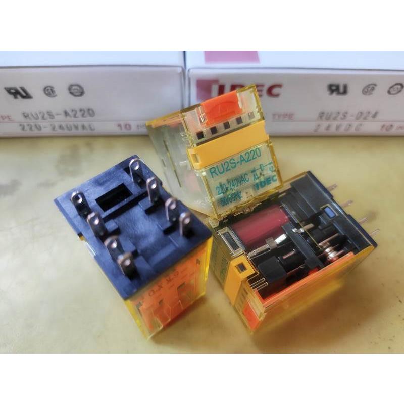 询价原装IDEC和泉小型中间继电器RU2S-A220 A110 D24 小8脚继电器