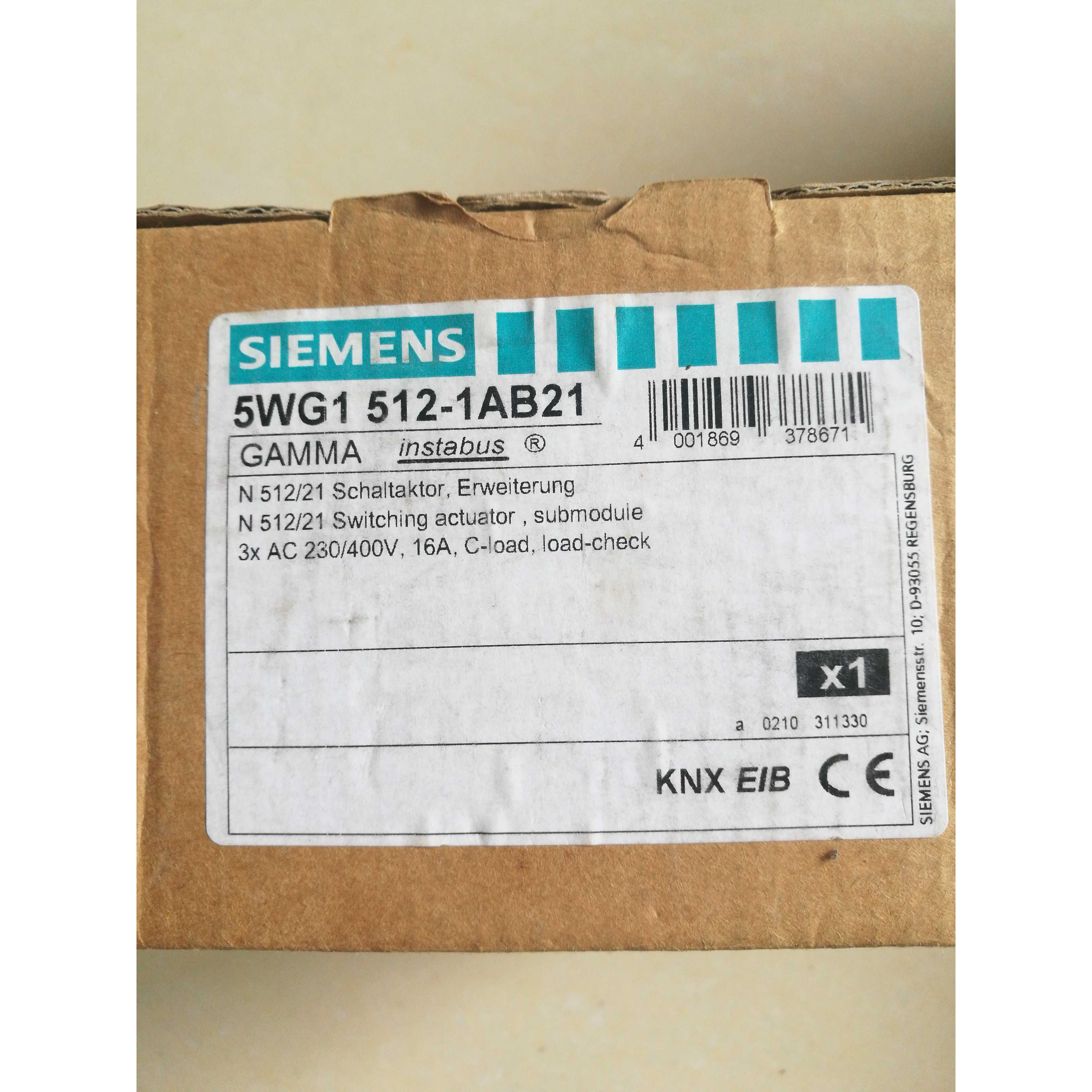 询价全新原装西门子KNX EIB开关执行模块 5WG1 512-1AB21议价