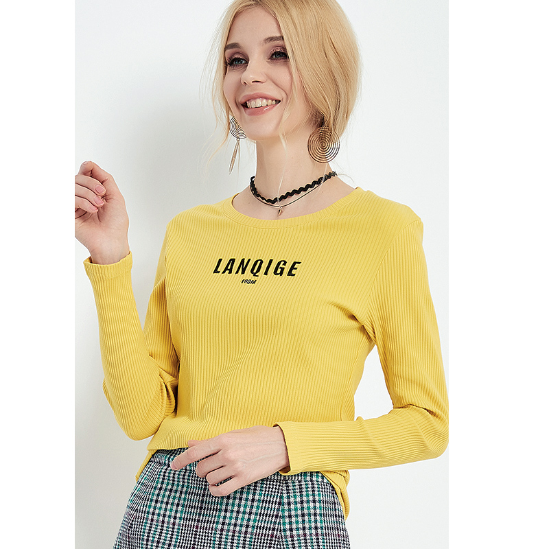 白色t恤百搭打底衫0春季短款针织