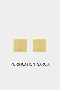 Purification Garcia个性时尚个性几何拉丝高级感耳针厚金电镀