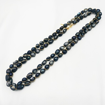 Carolina Herrera 轻奢个性时尚蕾丝包巴洛克珍珠手工项链可叠戴