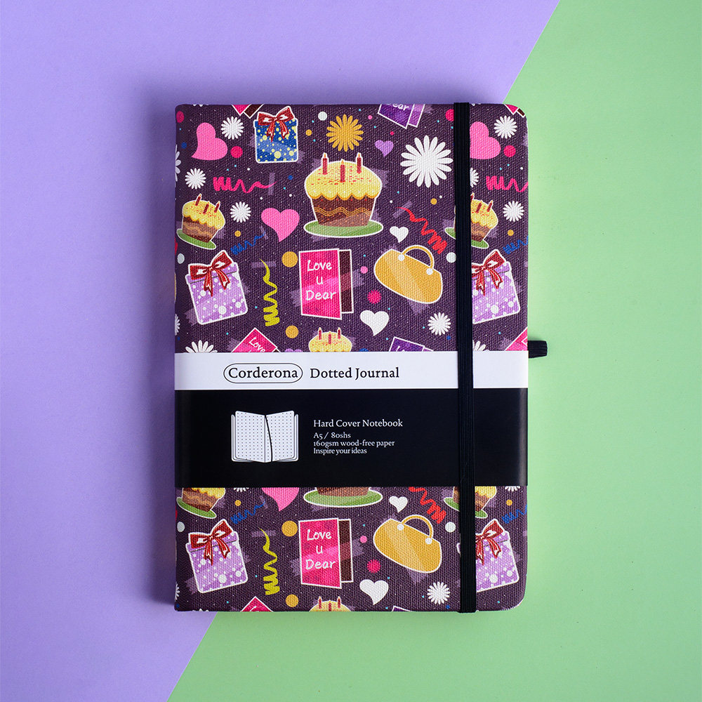 卡通生日蛋糕点阵笔记本