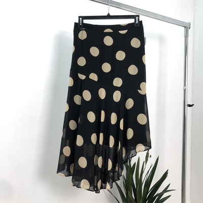 外贸欧美 捡漏！夏季大圆点印纹不规则大码半身裙