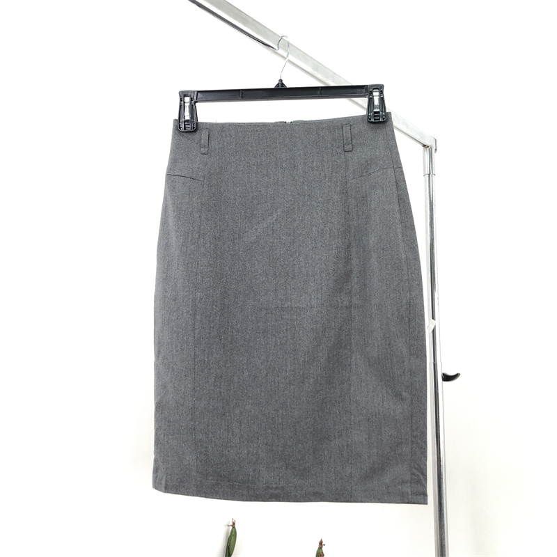 简约经典灰色OL风百搭大码半身裙