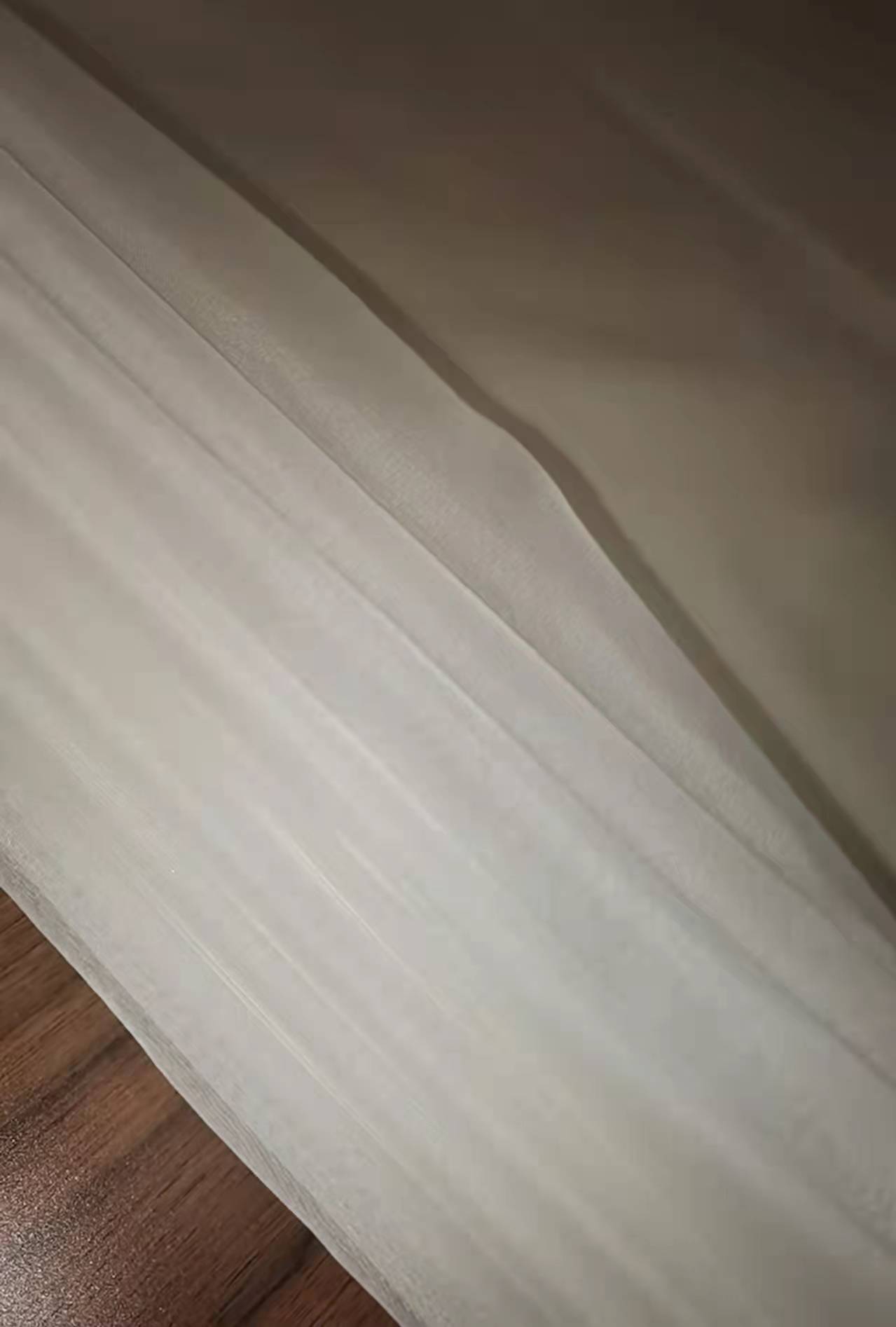 白色全真丝透明服装婚纱面料现货礼服布艺