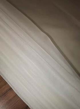 白色全真丝透明服装婚纱面料现货礼服布艺