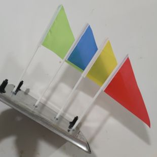 5个装带磁铁小红旗磁吸小彩旗设备标记磁性小旗红黄蓝绿紫5色